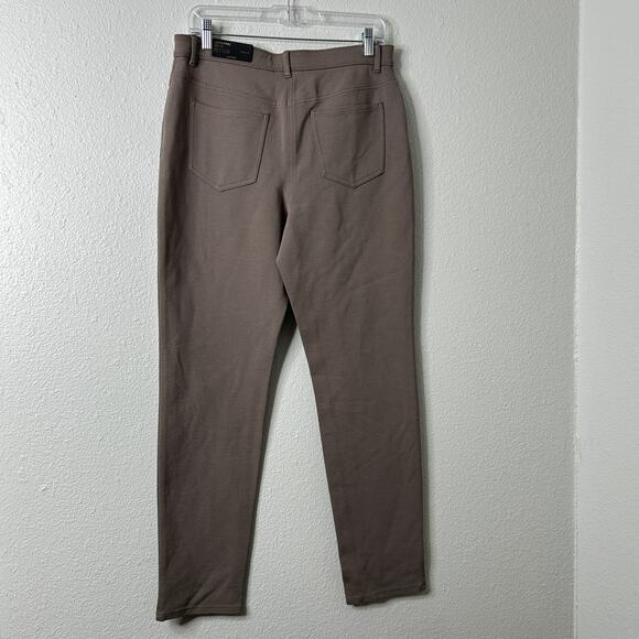 Chicos Peyton Slim Leg Pant Women Medium Taupe NWOT Dress Ponte Stretch Career - Picture 5 of 10